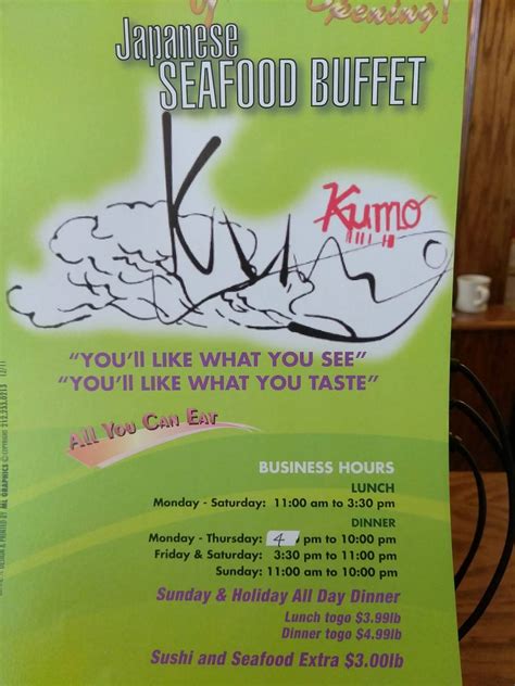 kumo japanese seafood buffet|kumo buffet in cleveland.